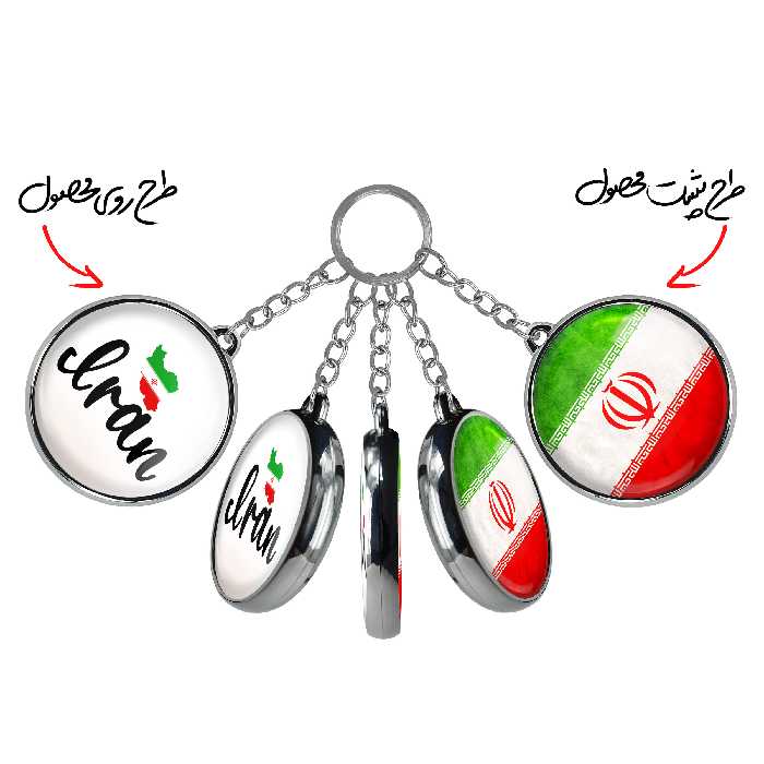 جاکلیدی خندالو طرح پرچم ایران مدل دوطرفه کد 2050320501