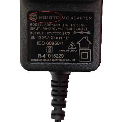 آداپتور 12 ولت 317 میلی آمپر هوئی اتو مدل ADS-4AM