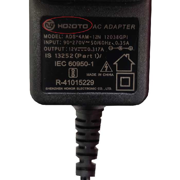 آداپتور 12 ولت 317 میلی آمپر هوئی اتو مدل ADS-4AM