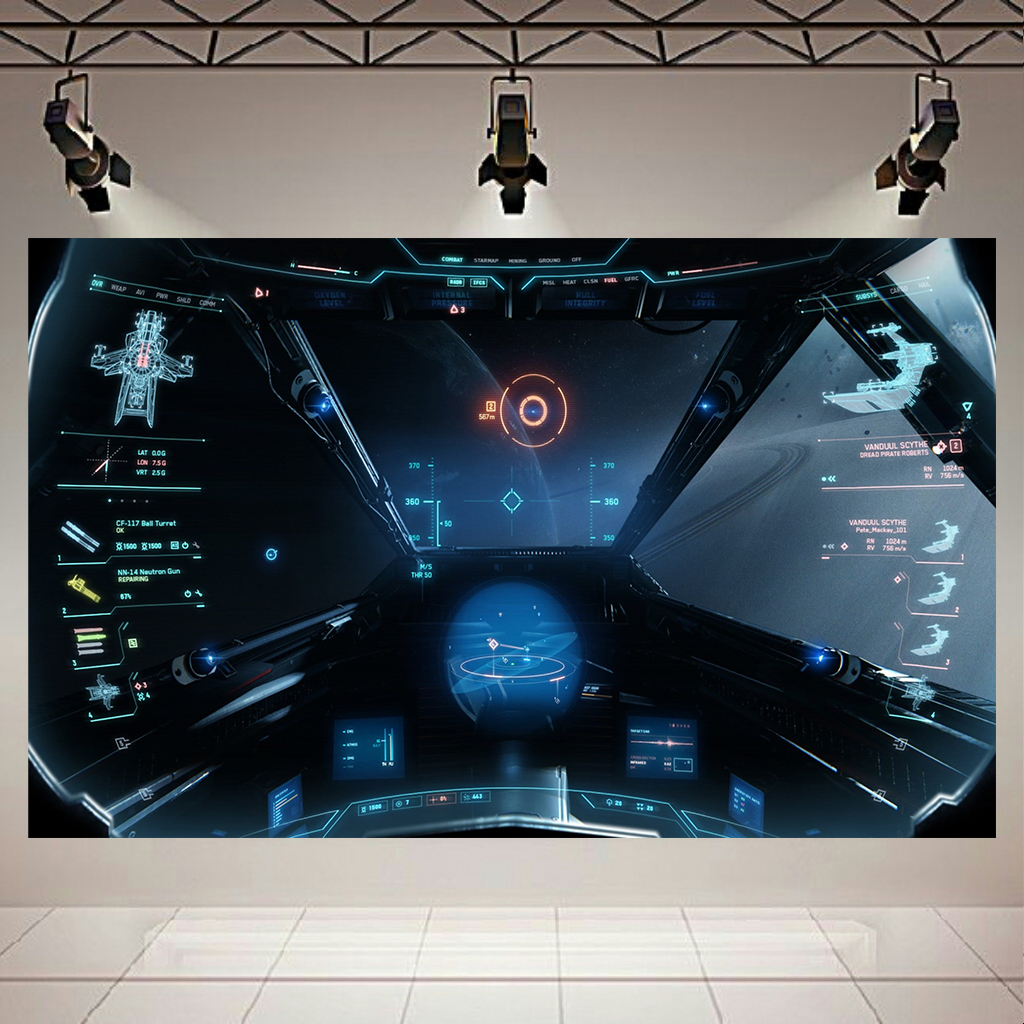 تابلو بوم طرح کهکشان مدل کابین سفینه فضاپیما کد AR6390