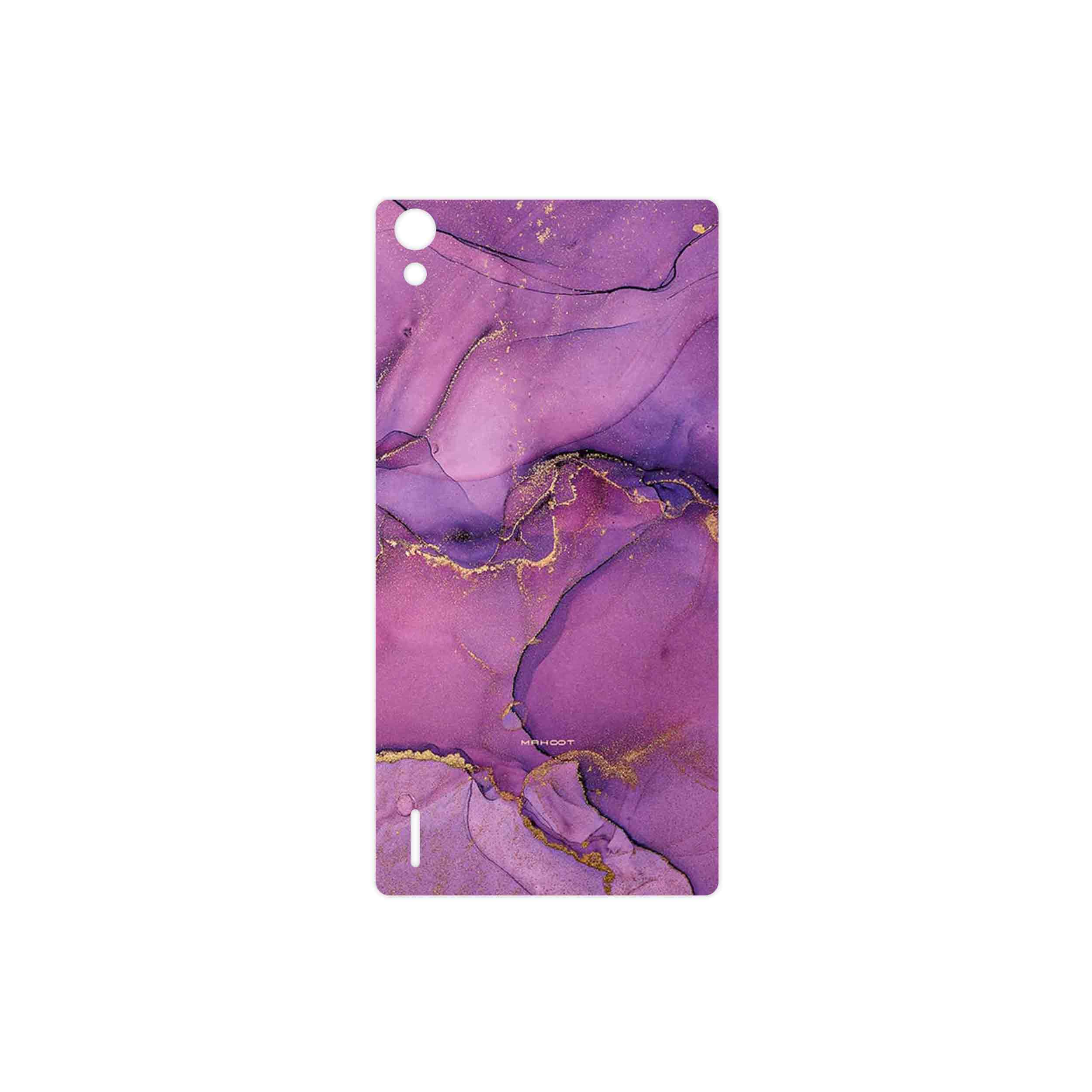 برچسب پوششی ماهوت مدل Purple Marble مناسب برای گوشی موبایل هوآوی Ascend P7