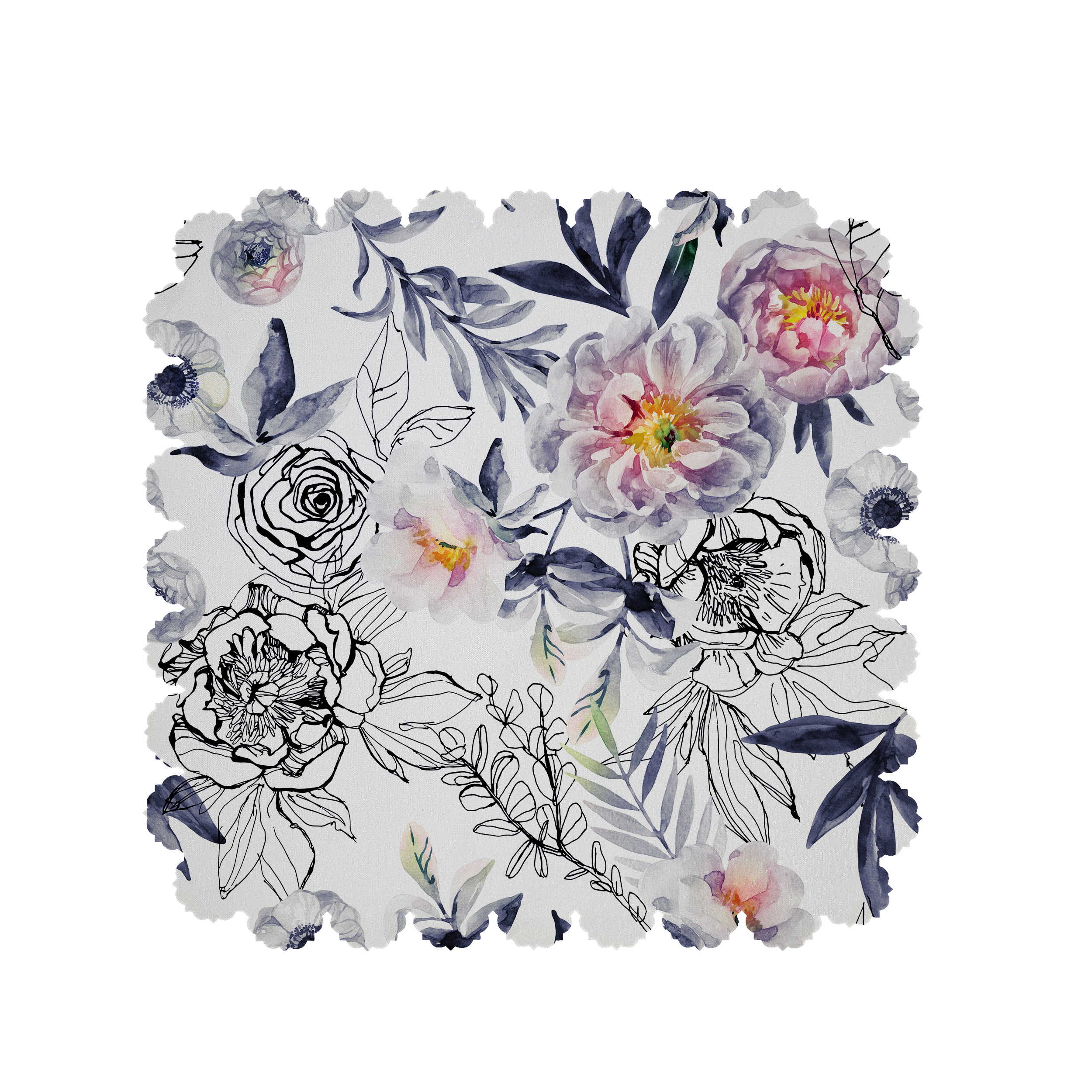 رومیزی طرح گل کد 6025B