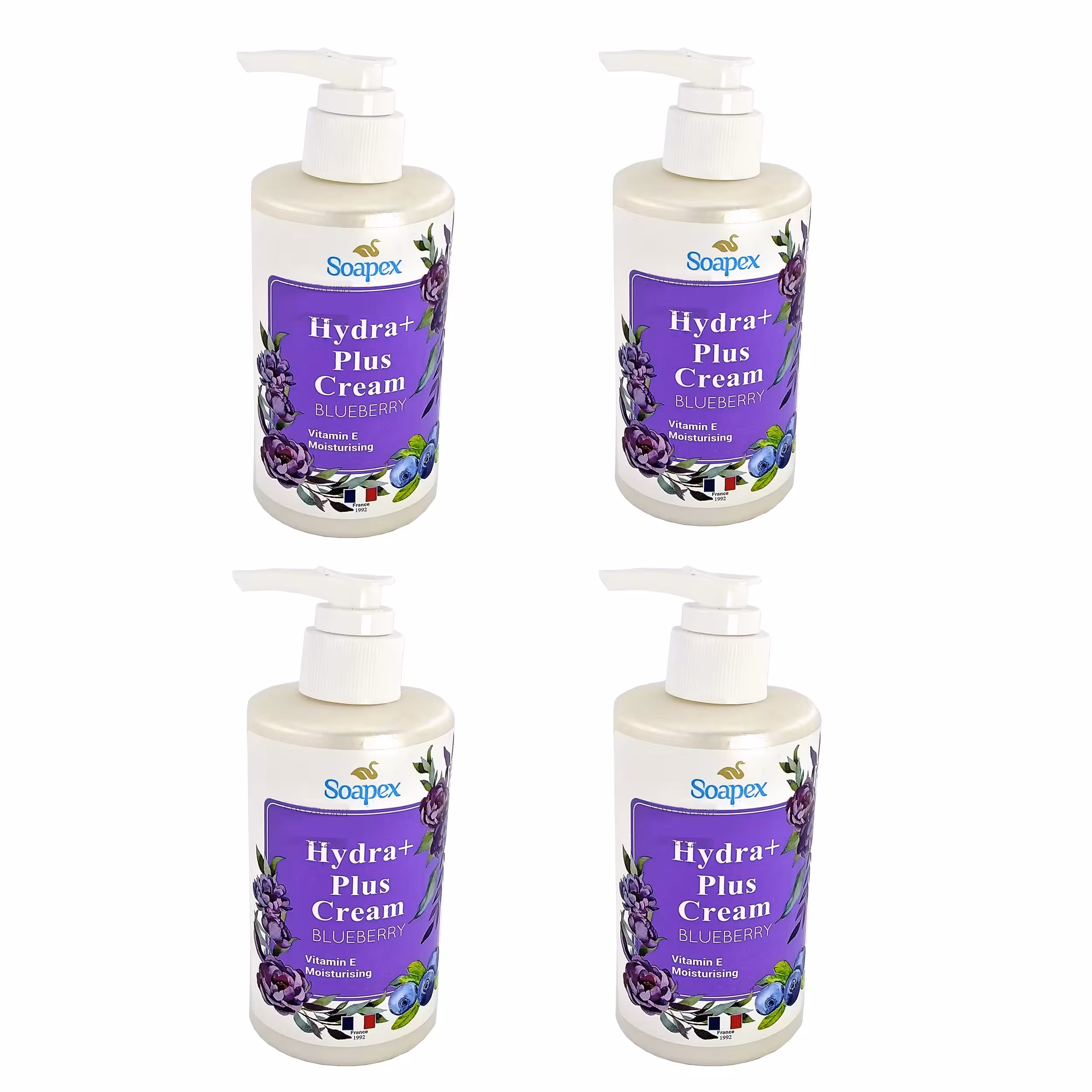 کرم آبرسان سوپکس مدل BLUEBERRY حجم 250 میلی لیتر مجموعه 4 عددی