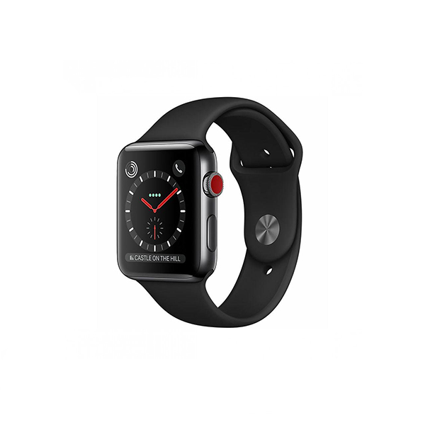 ساعت هوشمند اپل واچ سری 3 مدل 42mm Space Black Stainless Steel Case with Black Sport Band - فروشگاه اینترنتی طیف سنتر