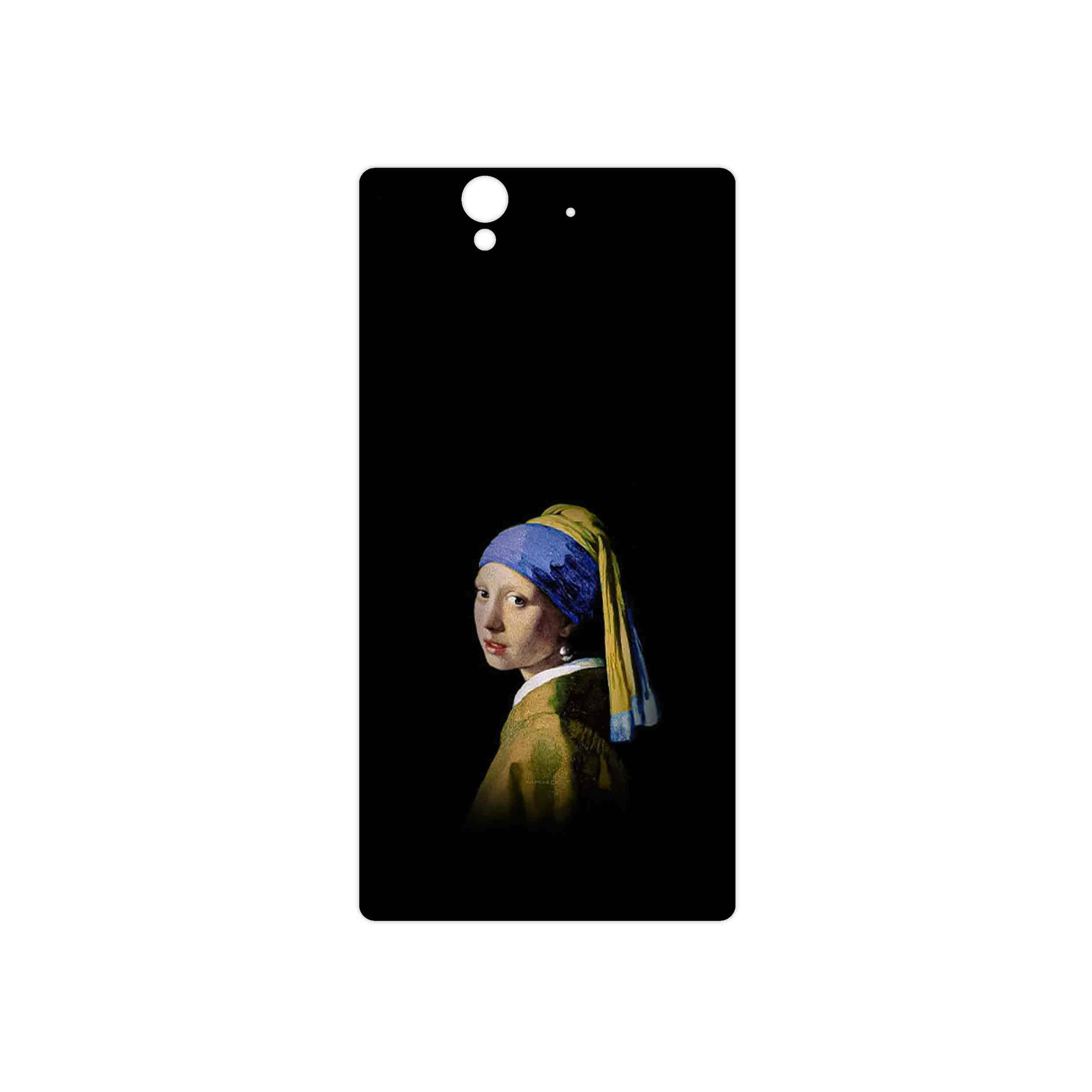 برچسب پوششی ماهوت مدل Girl with a Pearl Earring of Vermeer مناسب برای گوشی موبایل سونی Xperia Z