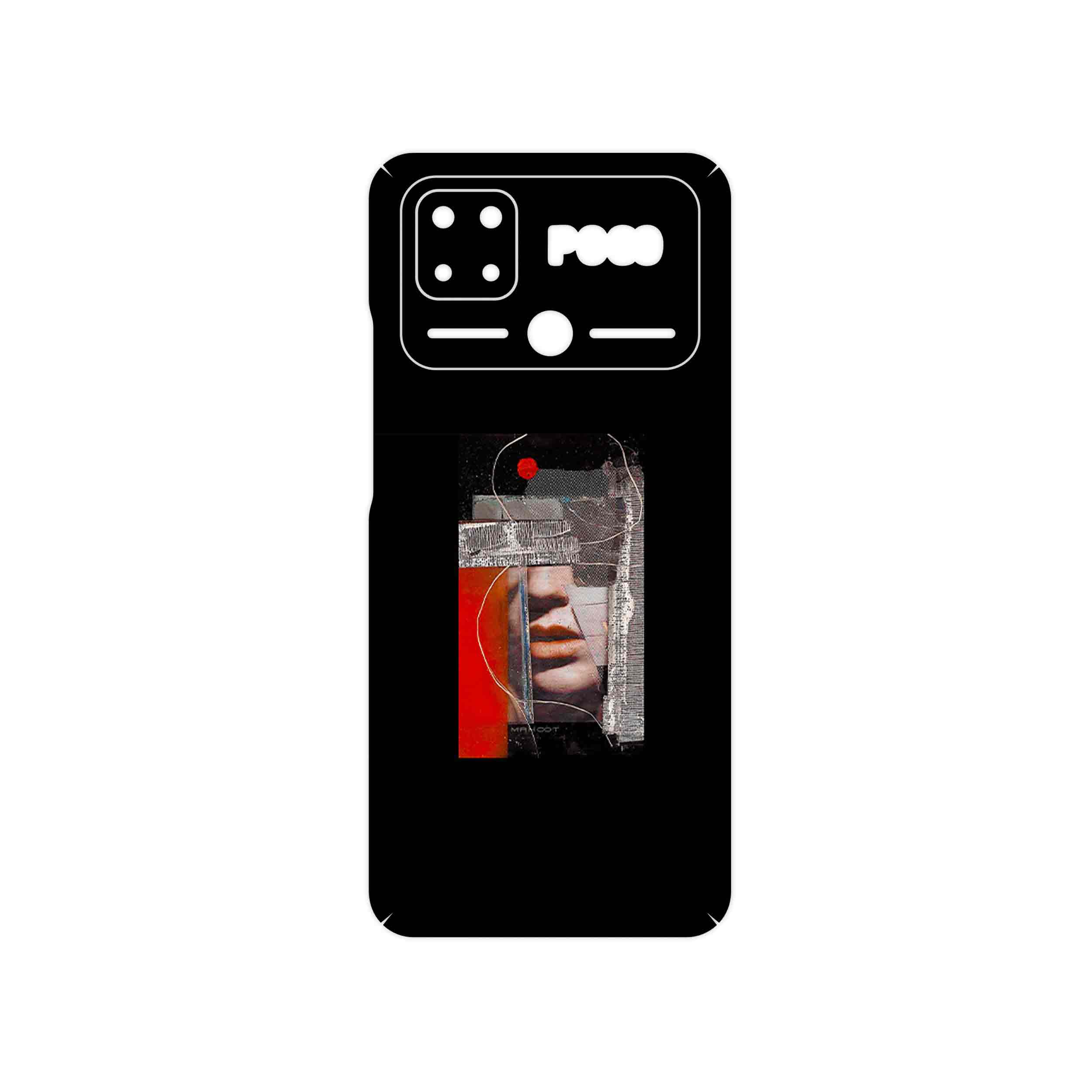 برچسب پوششی ماهوت مدل Collage of Mouth مناسب برای گوشی موبایل شیائومی Poco C40