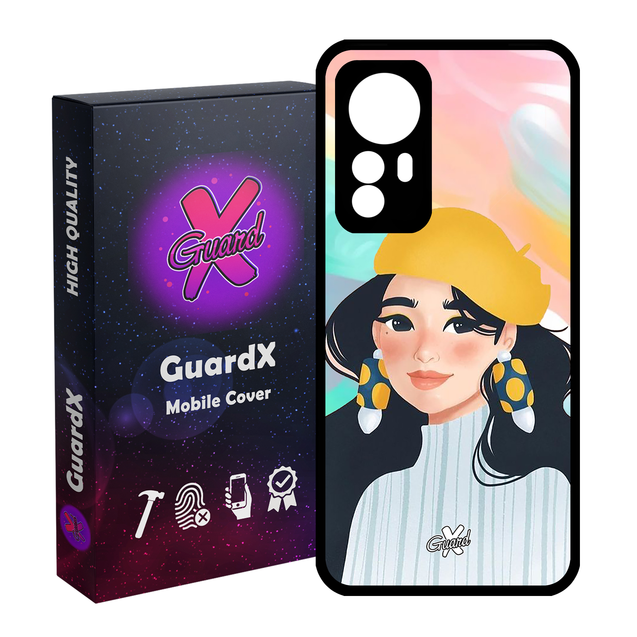 کاور گارد ایکس طرح دختر مدل Glass10261 مناسب برای گوشی موبایل شیائومی Mi 12/Mi 12X/Mi 12S