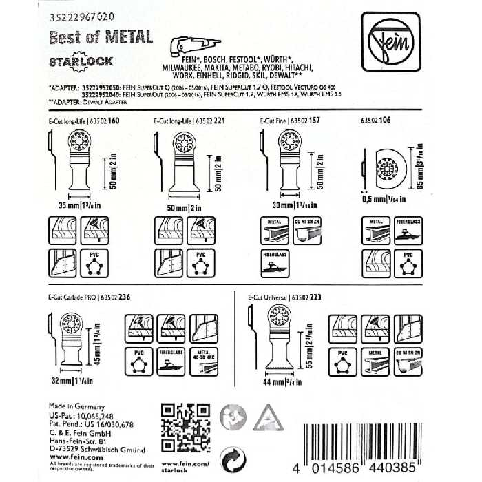 مجموعه 6 عددی تیغه ابزار همه کاره فاین مدل 35222967020