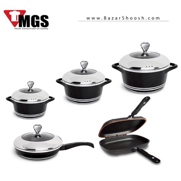 سرویس قابلمه 10پارچه کف سرامیک MGS مدل ایتالیا بی