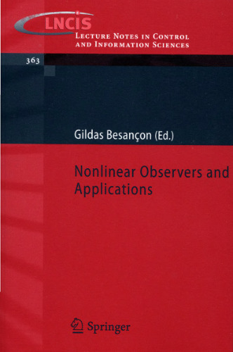 خرید و دانلود نسخه کامل کتاب Nonlinear Observers and Applications