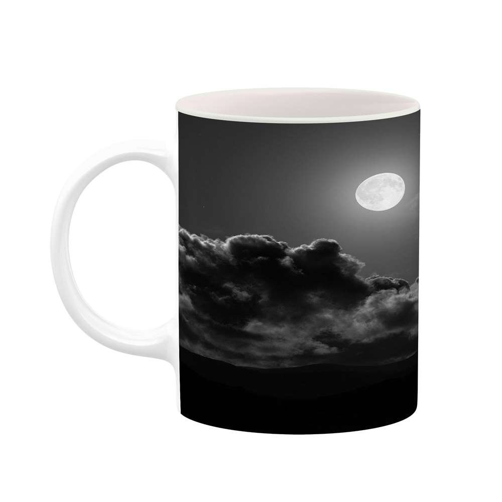 ماگ کاکتی طرح زمینه مشکی فانتزی مدل mgh19093