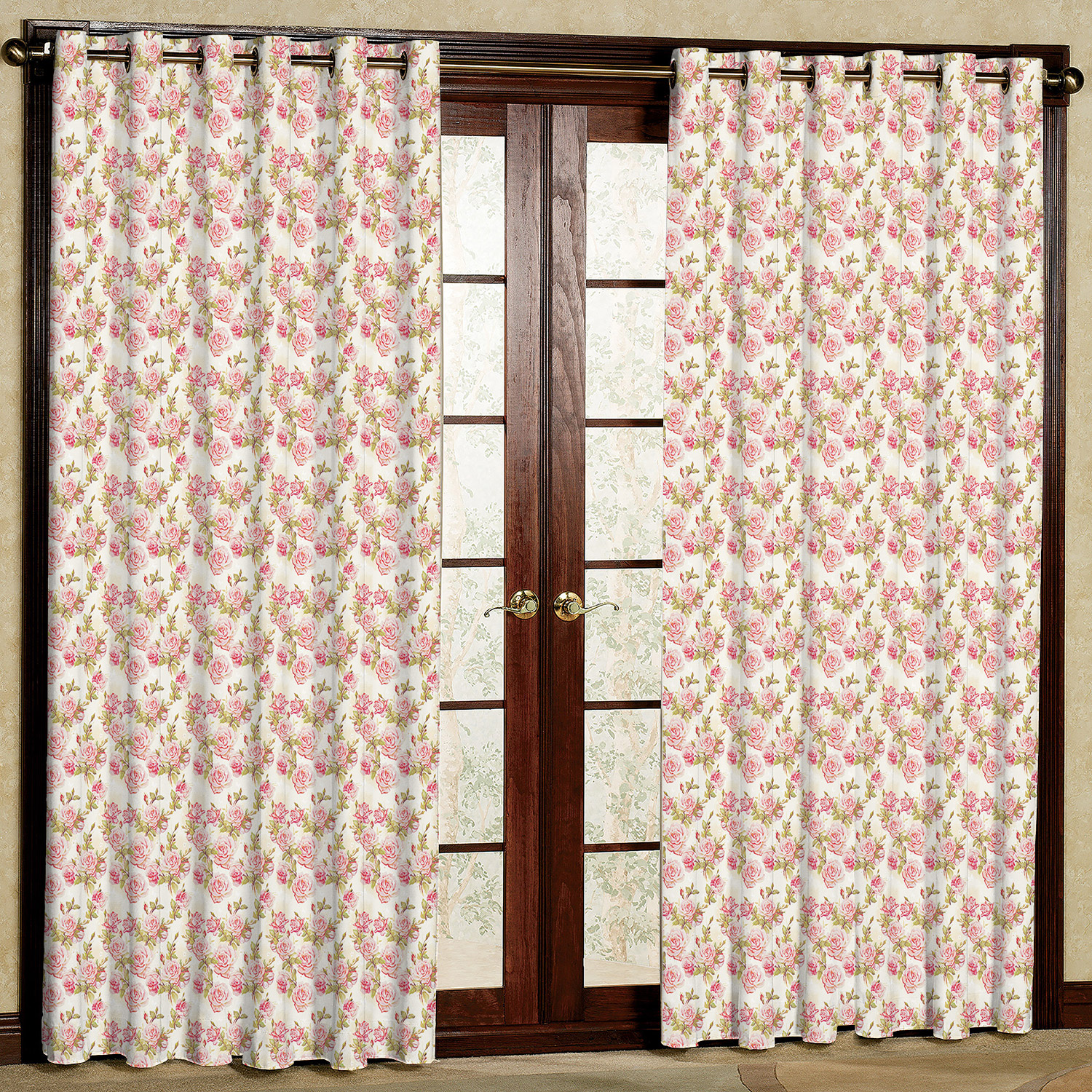  پرده مدل گل دار مخمل پانچی کد 504 سایز 140x280 سانتی متر