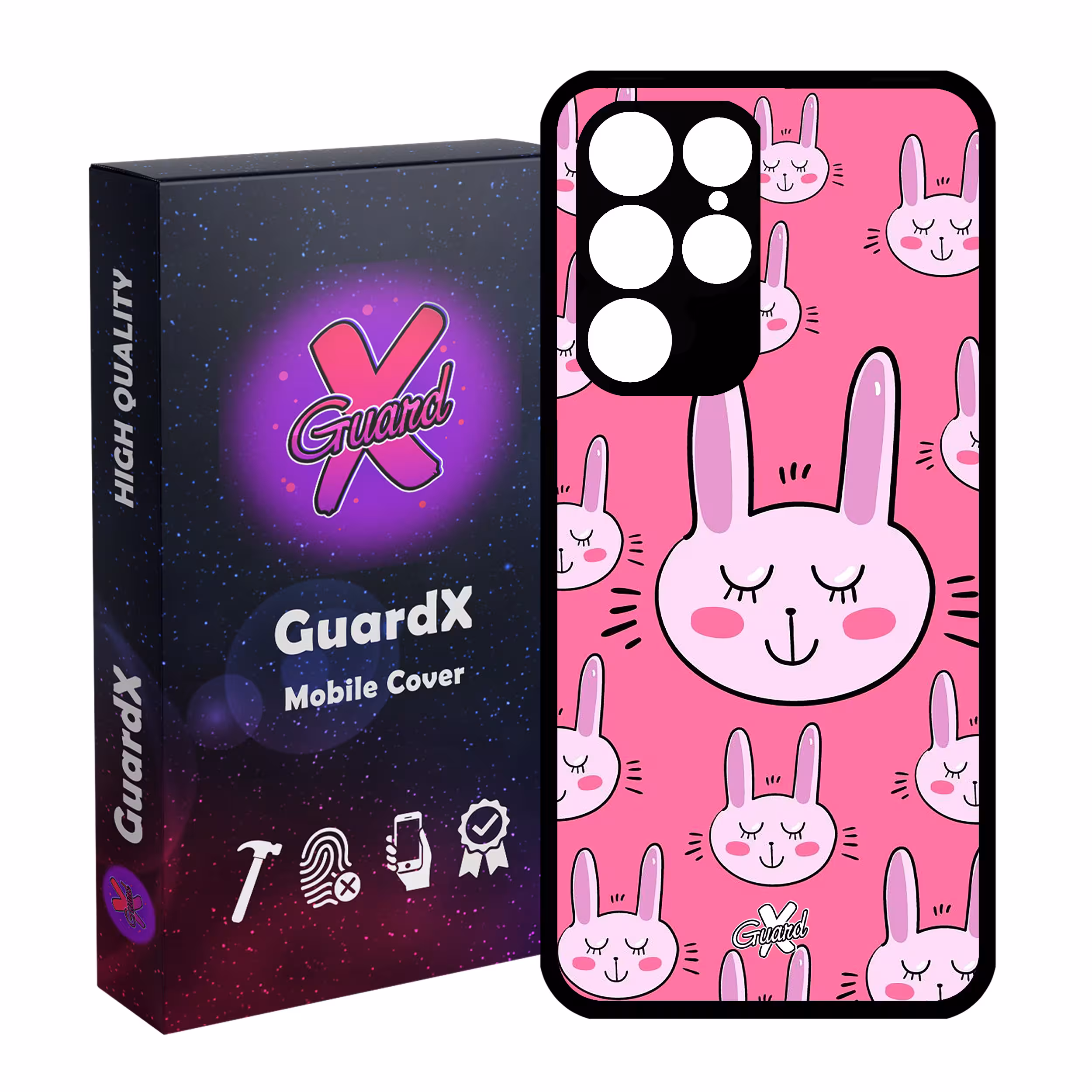 کاور گارد ایکس طرح Rabbit مدل Glass10135 مناسب برای گوشی موبایل سامسونگ Galaxy S22 Ultra