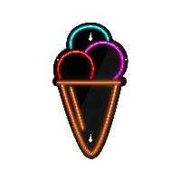 چراغ دیواری نئون دیزاین طرح Ice-Cream-BL_MLC