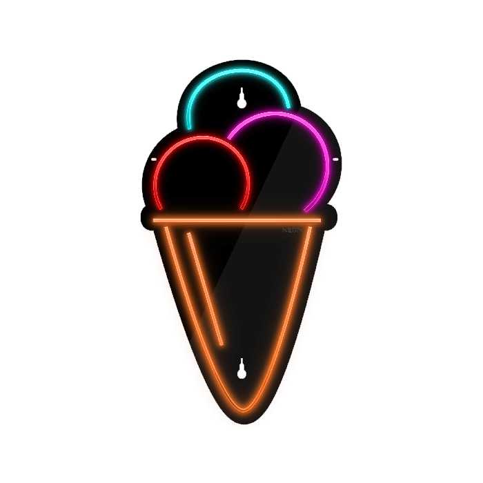 چراغ دیواری نئون دیزاین طرح Ice-Cream-BL_MLC