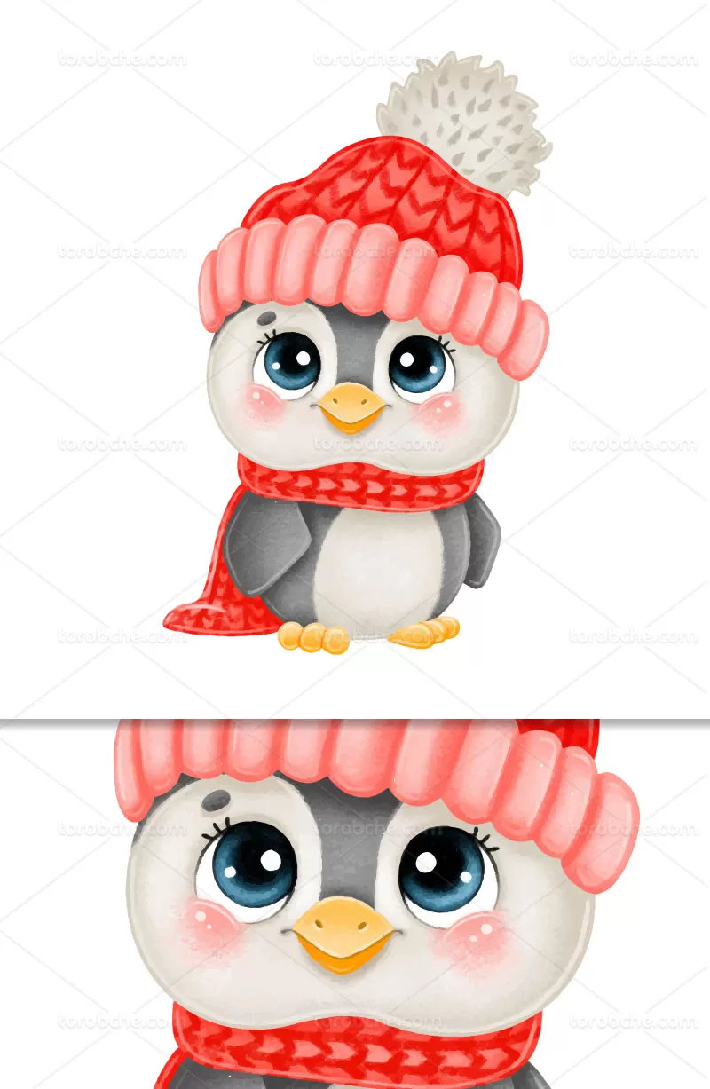 وکتور کاراکتر پنگوئن | گرافیک با طعم تربچه