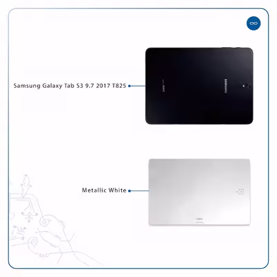 برچسب پوششی ماهوت مدل Metallic-White مناسب برای تبلت سامسونگ Galaxy Tab S3 9.7 2017 T825