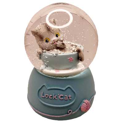 گوی موزیکال مدل پمپی Luck Cat طرح گربه شانس کد PA4329