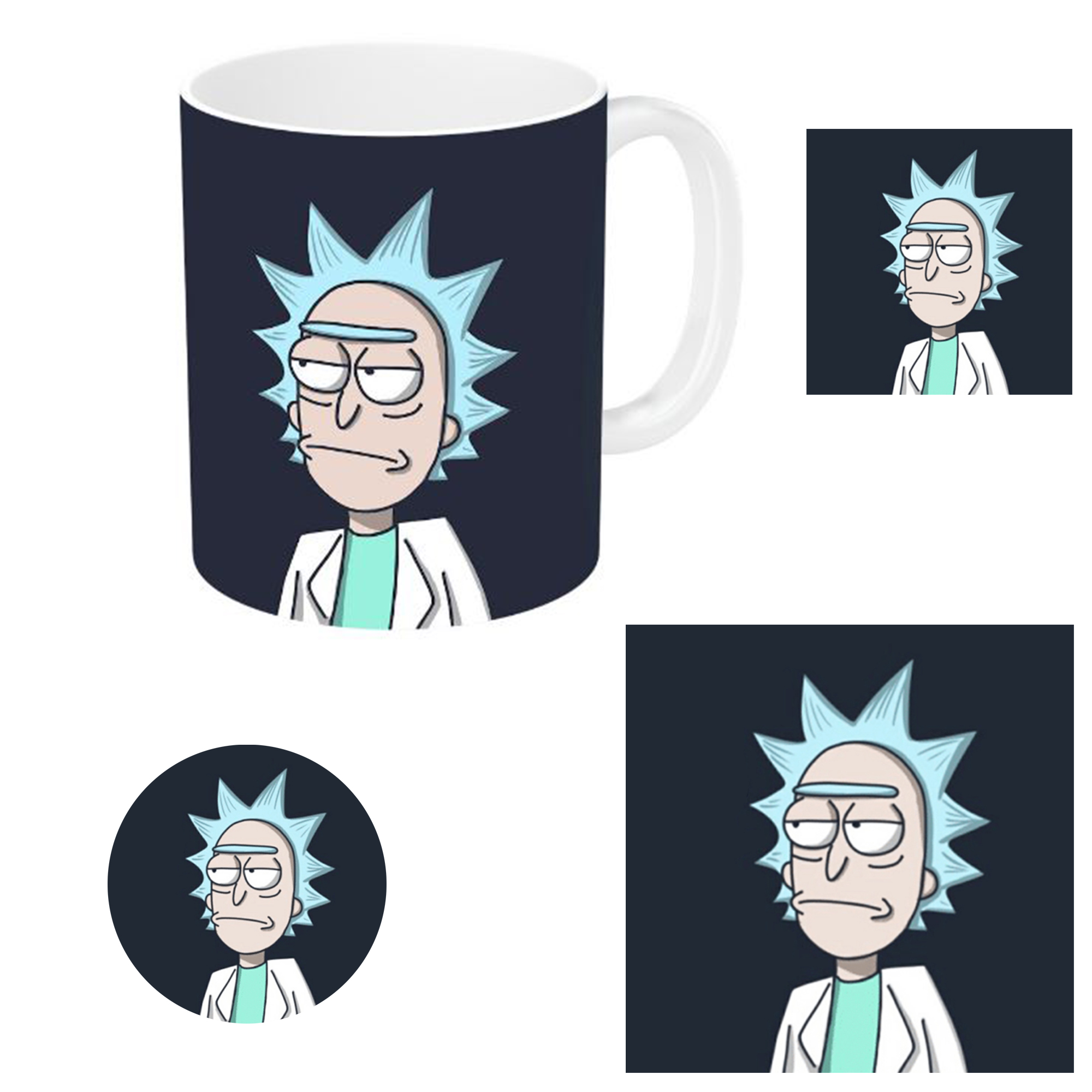 ست هدیه ماگ طرح ریک و مورتی کد 02