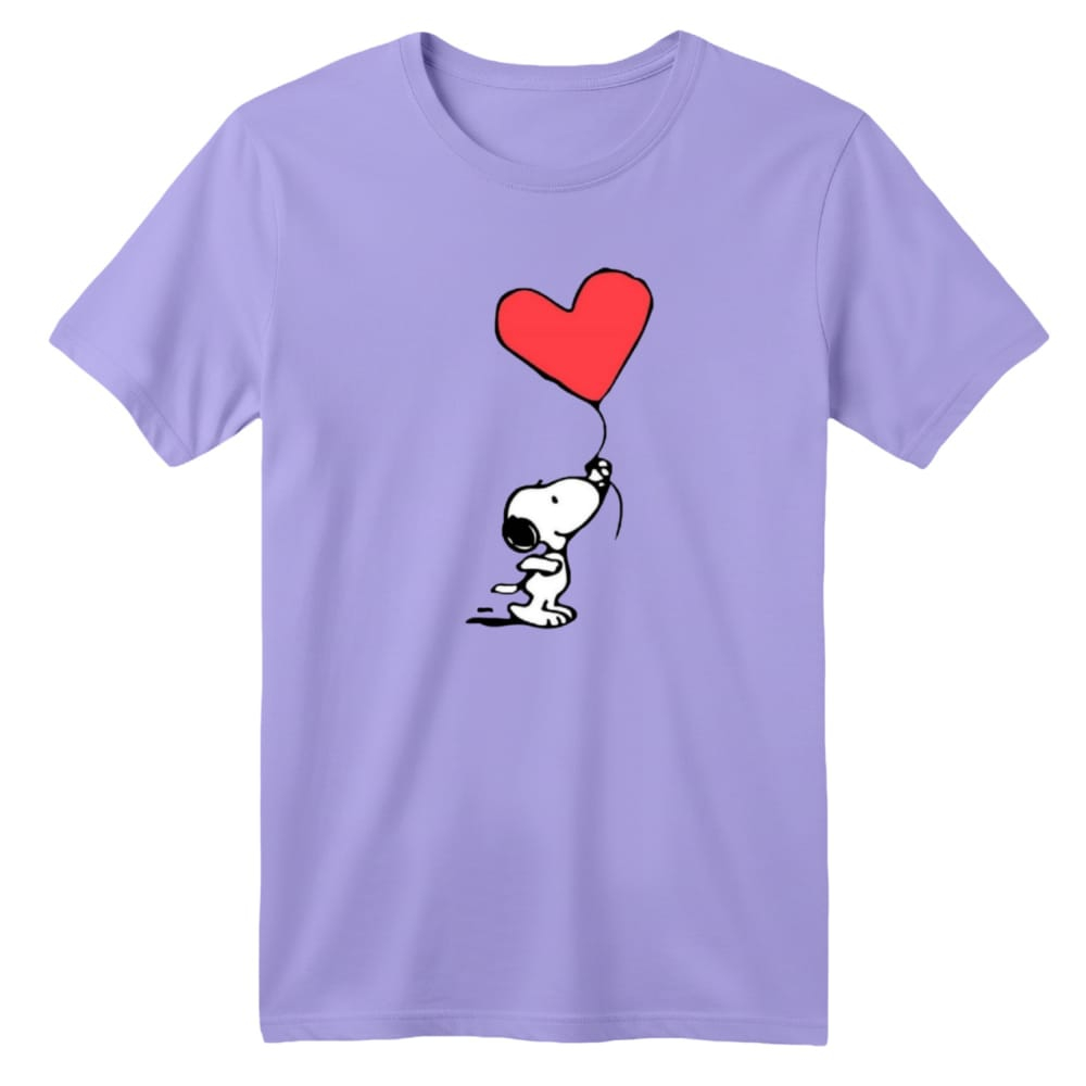 تی شرت آستین کوتاه بچگانه مدل اسنوپی کد 44 رنگ یاسی