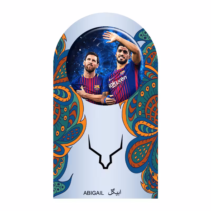 پیکسل ابیگل طرح مسی و سوارز بارسلونا کد barcelona 024