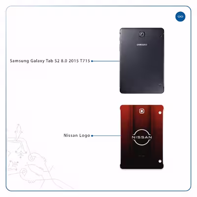 برچسب پوششی ماهوت مدل Nissan-Logo مناسب برای تبلت سامسونگ Galaxy Tab S2 8.0 2015 T715