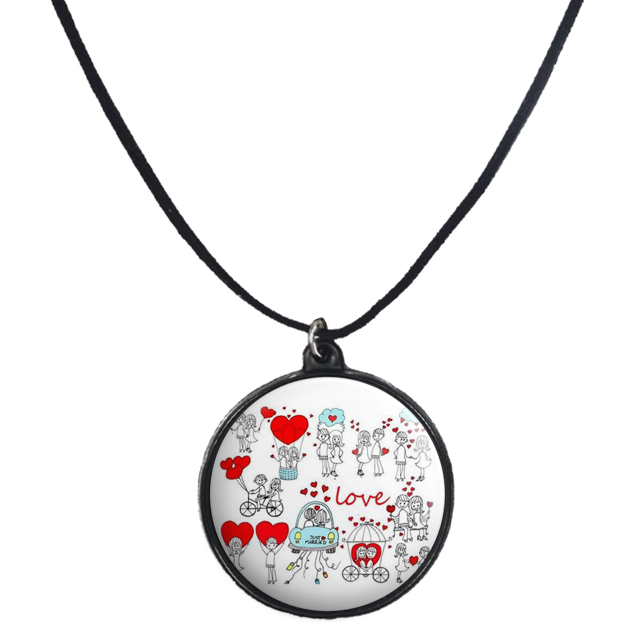 گردنبند پرمانه طرح عاشقانه کد pmb.5686 مدل دو طرفه