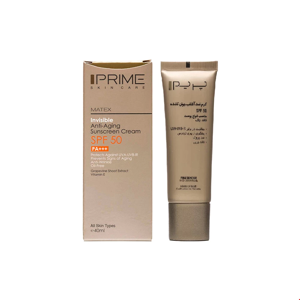 کرم ضدآفتاب جوانکننده SPF50 پرایم 40 میلی لیتری