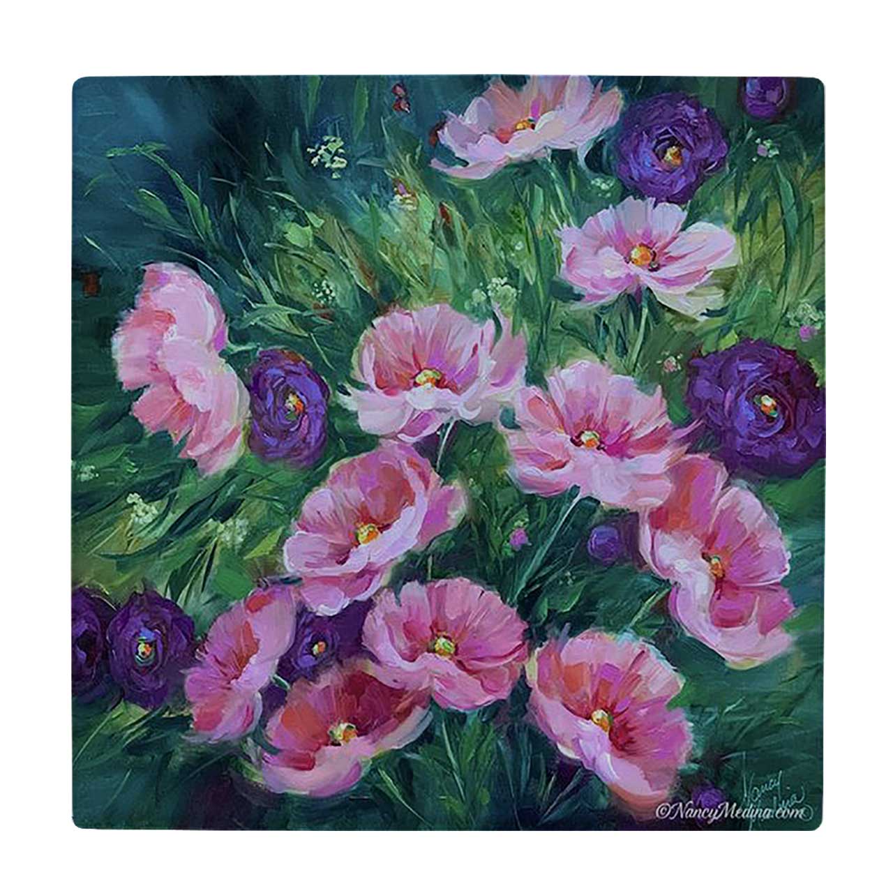  کاشی کارنیلا طرح نقاشی گل ها کد wkk3496