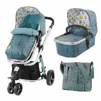 ست3 تکه کالسکه نوزادی مدل گیگل کوزاتو سبز طرحدار Cosatto