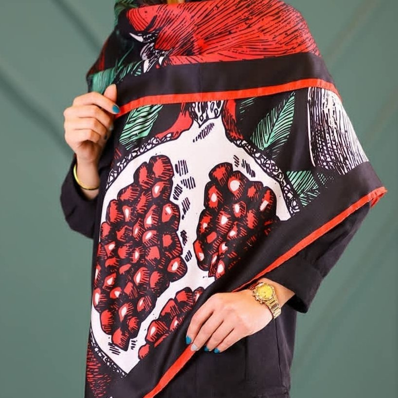 روسری یلدایی انار