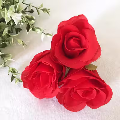 گل مصنوعی مدل سرگل رز کد 497 بسته 3 عددی