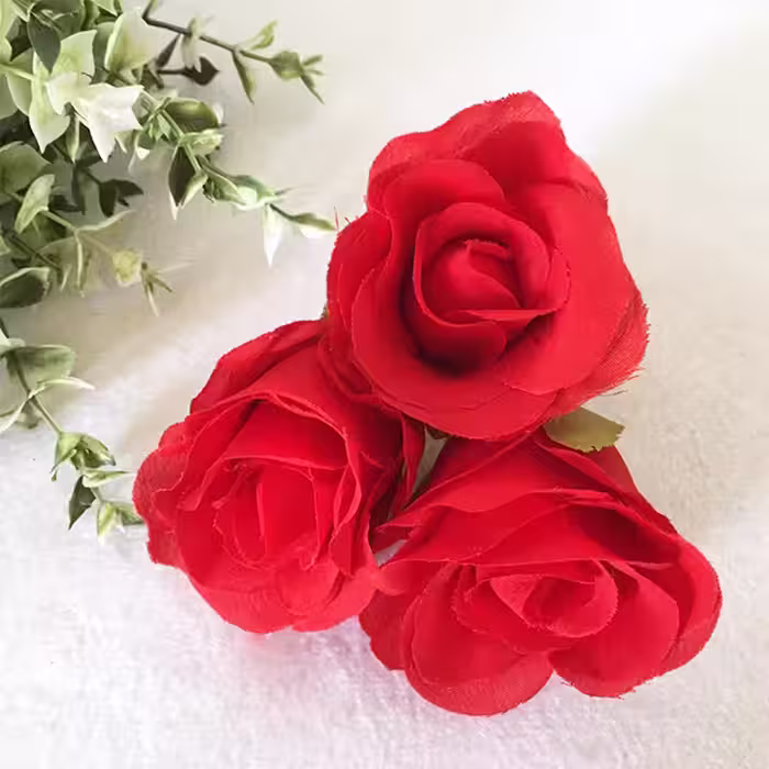 گل مصنوعی مدل سرگل رز کد 497 بسته 3 عددی