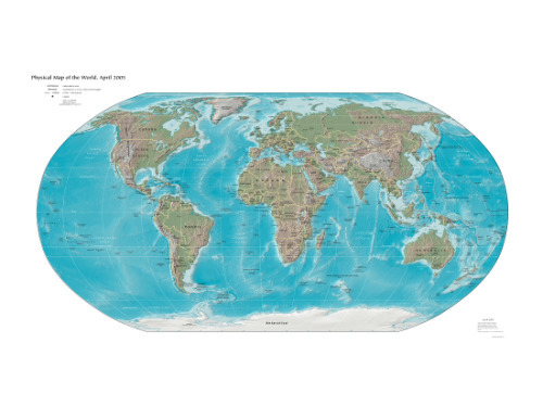 خرید و دانلود نسخه کامل کتاب Physical Map of the World, April 2005