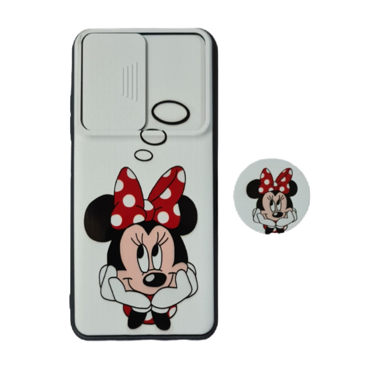 کاور طرح مینی موس  کد 1130 مناسب برای گوشی موبایل شیائومی Redmi Note 10/10S به همراه پاپ سوکت
