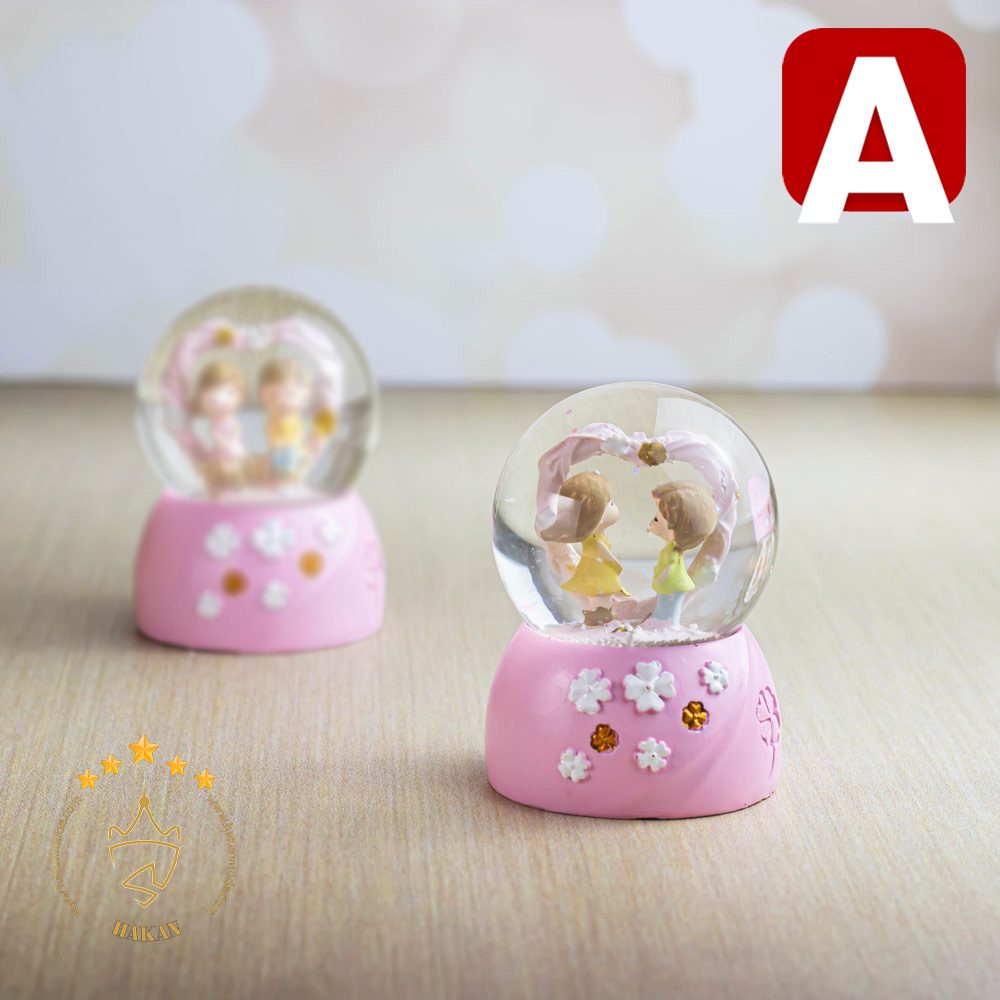 گوی چراغدار برفی دختر و پسر | کد C3