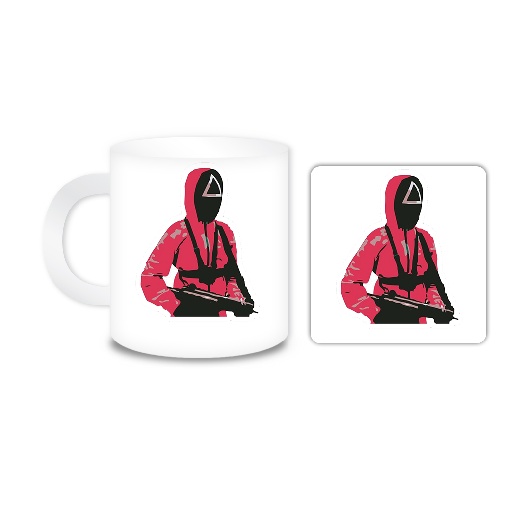 ماگ مدل Squid Game کد 2284 به همراه زیر لیوانی