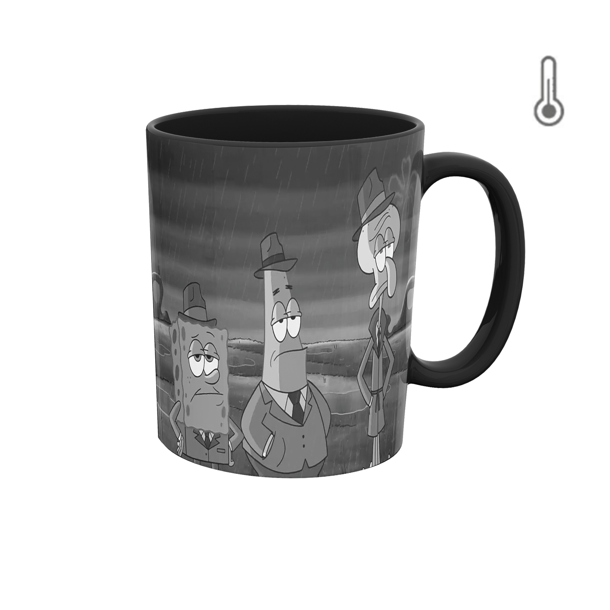 ماگ حرارتی طرح باب اسفنجی و اختاپوس 