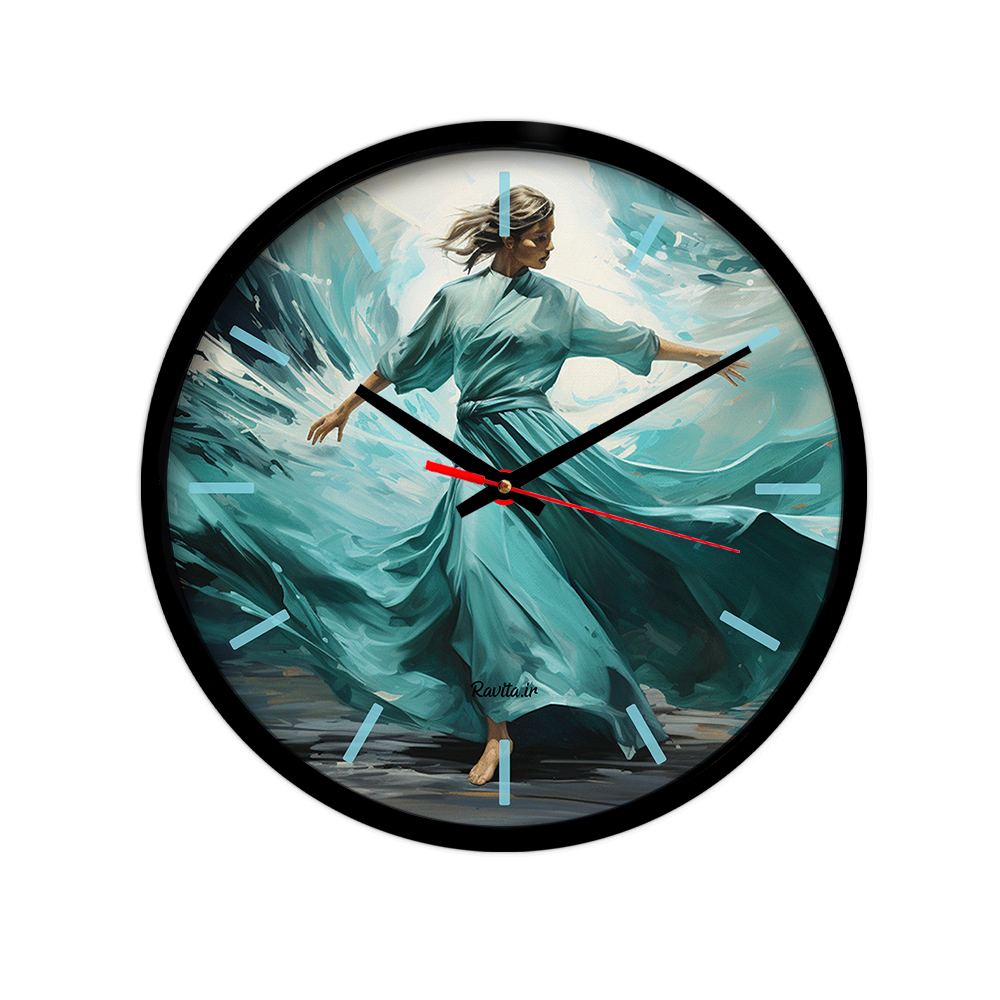 ساعت‌ دیواری رومیزی راویتا طرح دختر دریا کد 3491