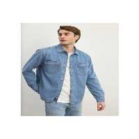 پیراهن / بلوز دکمه دار آبی مردانه جین پرنعمت True Blue Parker 021521 86621 Mavi