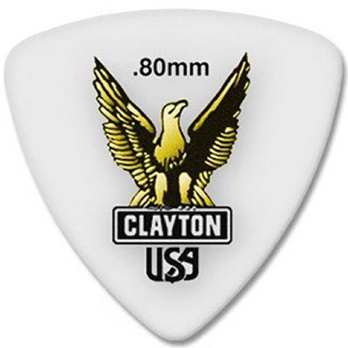 پیک گیتار الکتریک کلایتون مدل Acetal 0.80 mm طرح سه‌گوش