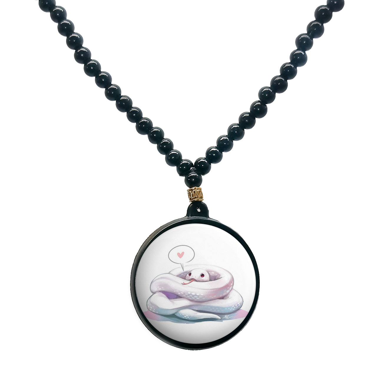 گردنبند پرمانه طرح حیوانات کیوت کد pmd.21422 مدل دو طرفه