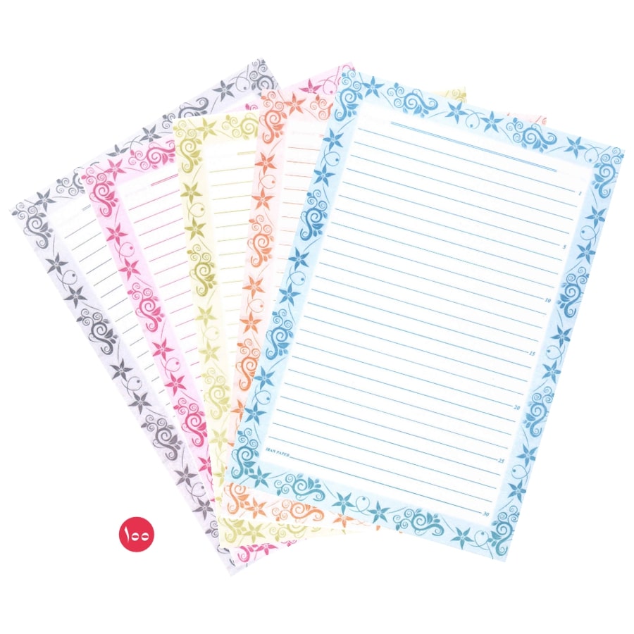 کاغذ خط دار بسته 100 عددی