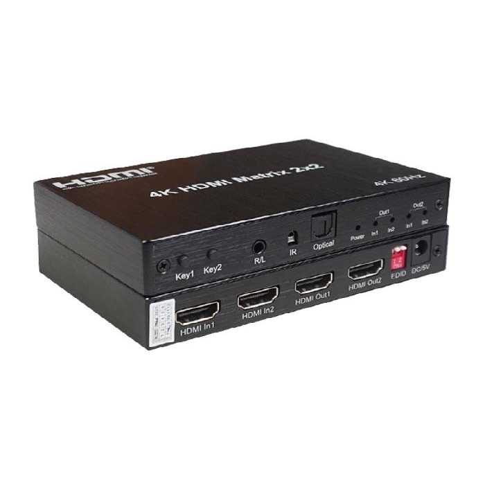 ماتریکس سوئیچ 2 در 2 HDMI با ریموت کنترل کی نت K-MAHD2022