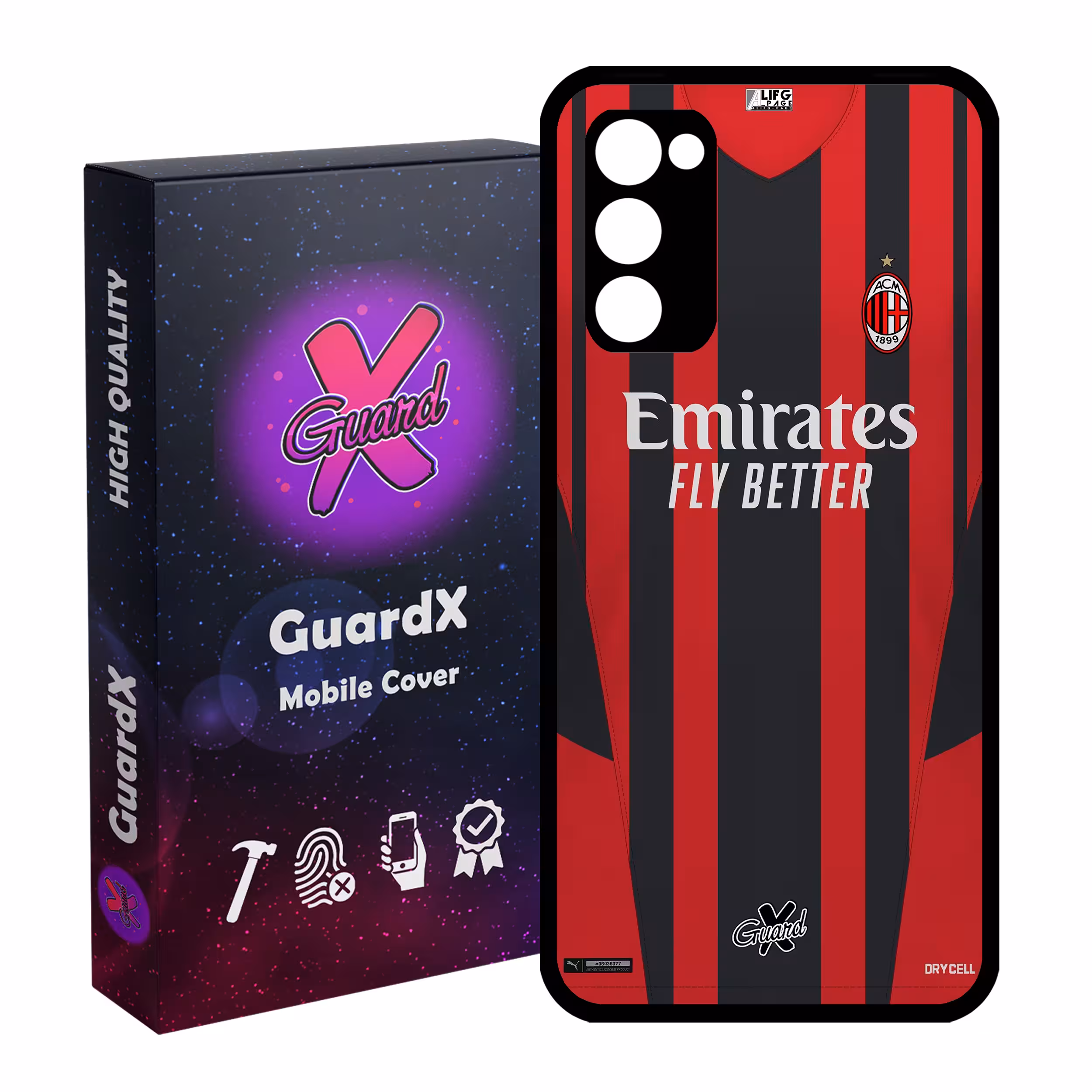 کاور گارد ایکس طرح AC Milan مدل Glass10399 مناسب برای گوشی موبایل سامسونگ Galaxy S20 FE