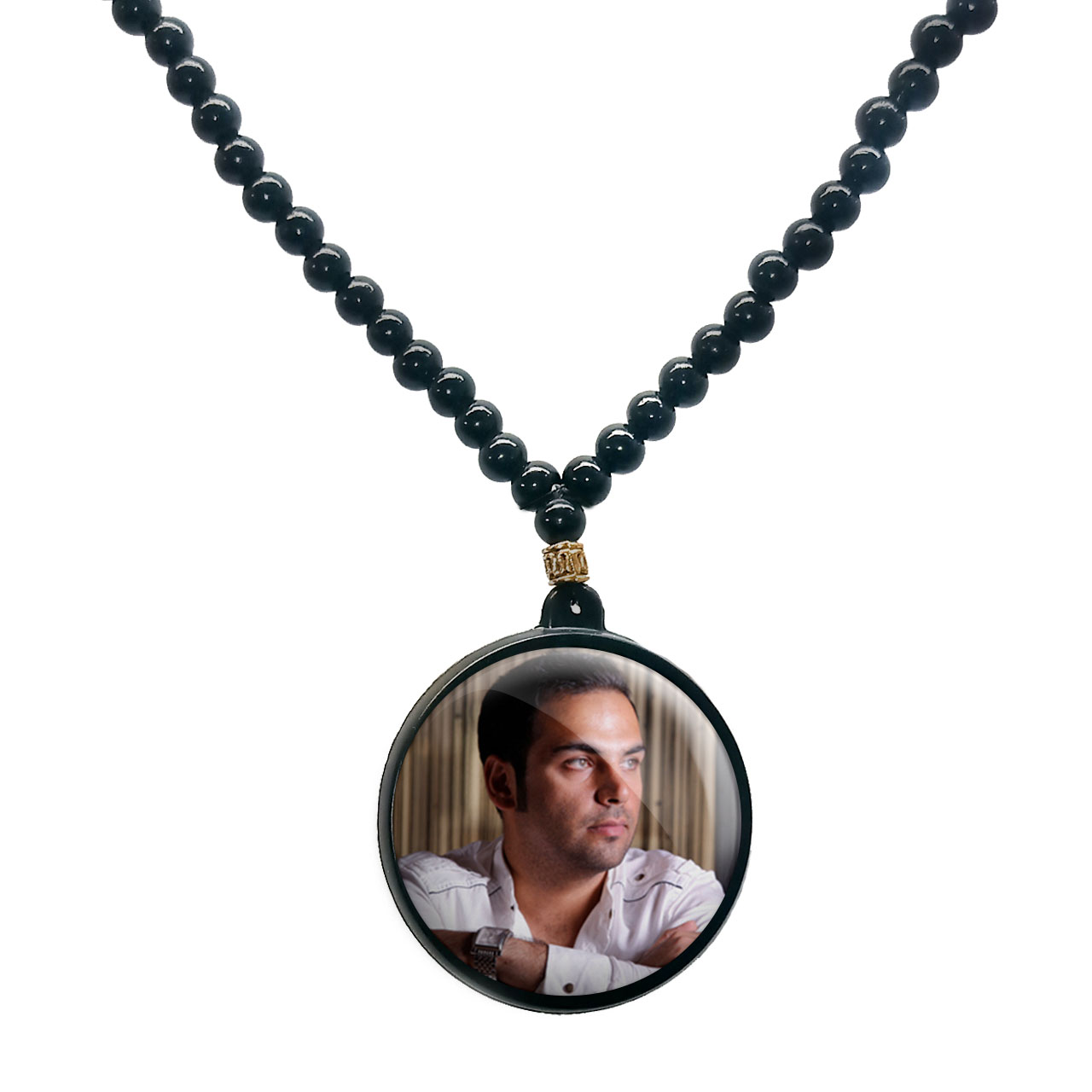 گردنبند پرمانه طرح احسان علیخانی کد pmd.20780 مدل دو طرفه