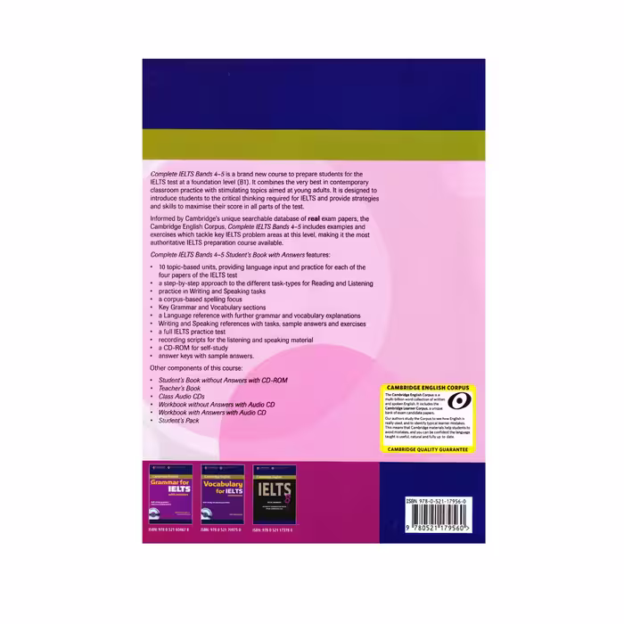 کتاب Cambridge English Complete IELTS Student Book اثر Guy Brook-Hart And Vanessa Jakeman انتشارات الوندپویان سه جلدی