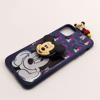 کاور مدل میکی ماوس کد 02 مناسب برای گوشی موبایل اپل Iphone 11 Pro Max به همراه پایه نگهدارنده