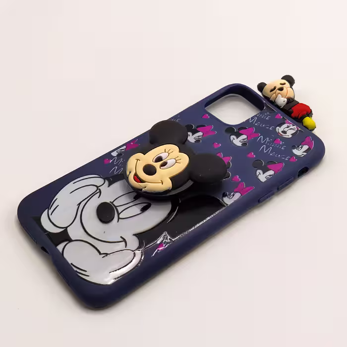 کاور مدل میکی ماوس کد 02 مناسب برای گوشی موبایل اپل Iphone 11 Pro Max به همراه پایه نگهدارنده