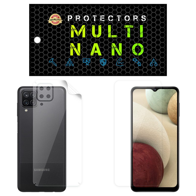 محافظ صفحه نمایش مولتی نانو مدل X-SFT مناسب برای گوشی موبایل سامسونگ Galaxy A12 به همراه محافظ پشت | کالا برتری